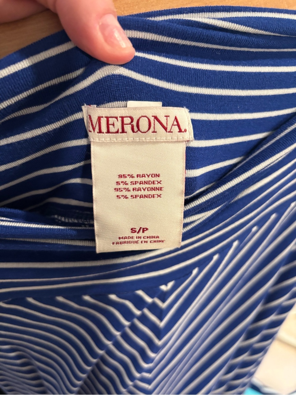 Merona Royal Blue and White Striped knit maxi skirt